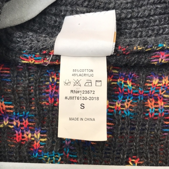 Anthropologie Northern Angel Multicolor Geometric Pattern Women's Cardigan - Picture 5 of 5